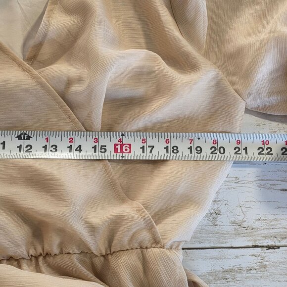 Ivy City Abbie Chiffon Maxi Dress Champagne Chiffon Elegant Party Wedding - Picture 5 of 11